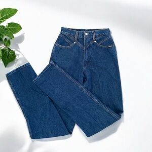 SOLD • Vintage 80’s Rockies High Waisted Straight Leg Blue Jeans